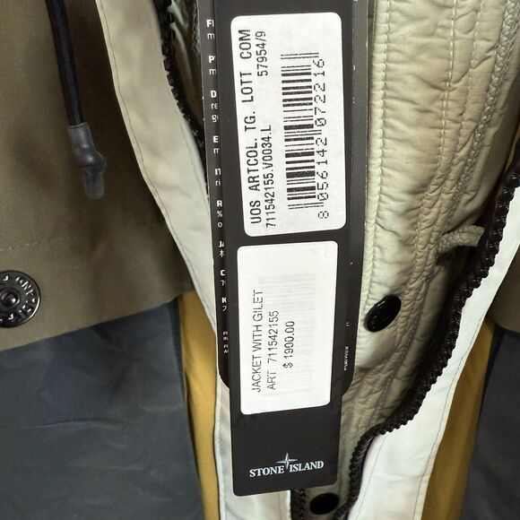 STONE ISLAND Tri-Color Jacket In Mustard Size L - Picture 6 of 15